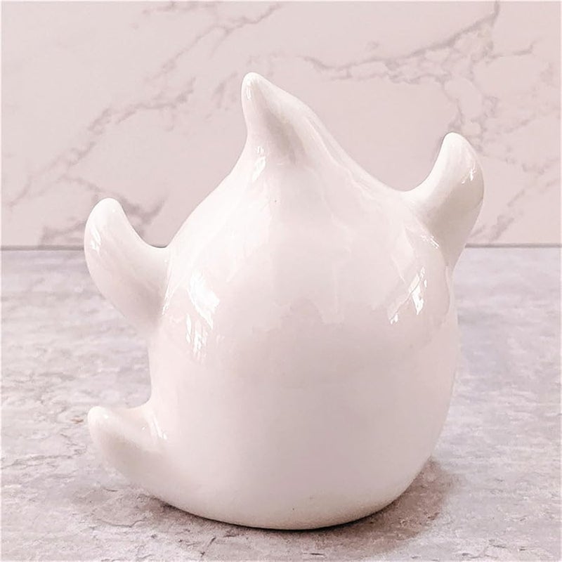 Ceramic Halloween Ghost Ashtray Home Table Decoration Craftsmanship Holder Color A - Image 4